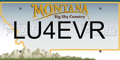 LU4EVR Montana License Plate