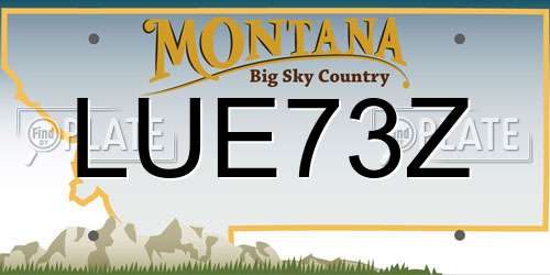 LUE73Z Montana License Plate