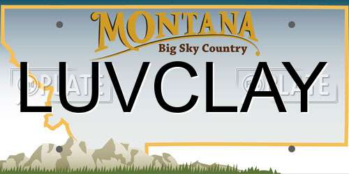 LUVCLAY Montana License Plate