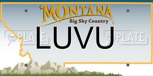 LUVU Montana License Plate