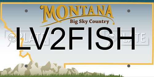 LV2FISH Montana License Plate