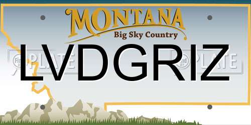 LVDGRIZ Montana License Plate