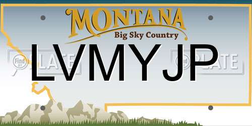 LVMYJP Montana License Plate