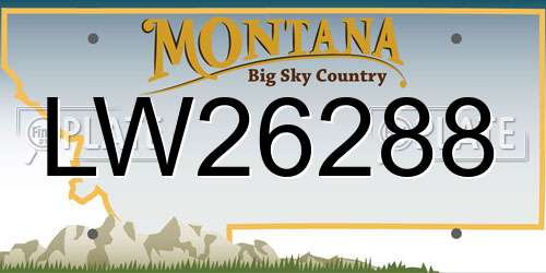 LW26288 Montana License Plate