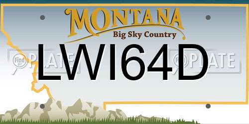 LWI64D Montana License Plate