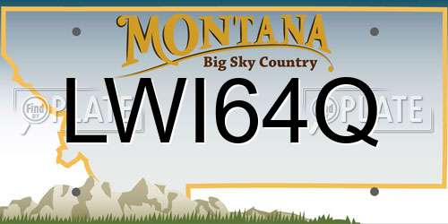 LWI64Q Montana License Plate