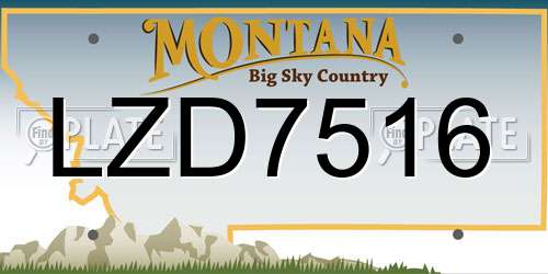 LZD7516 Montana License Plate