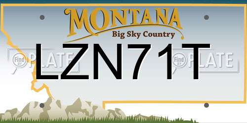 LZN71T Montana License Plate