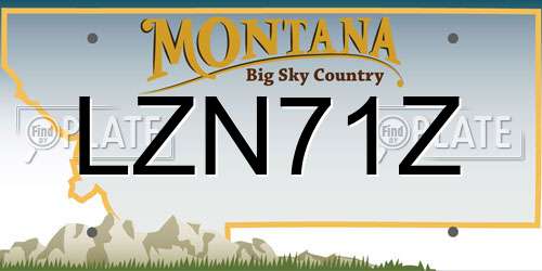 LZN71Z Montana License Plate