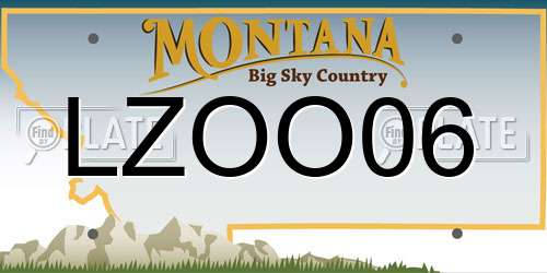 LZOO06 Montana License Plate