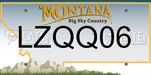 LZQQ06 Montana License Plate