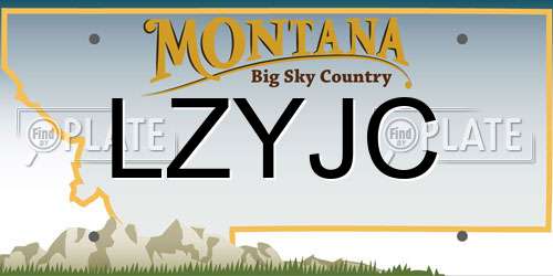 LZYJC Montana License Plate