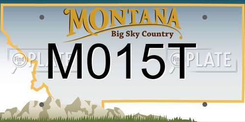 M015T Montana License Plate