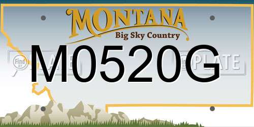 M0520G Montana License Plate