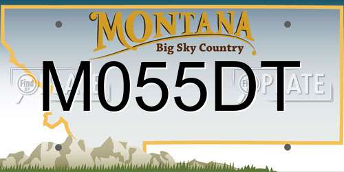 M055DT Montana License Plate