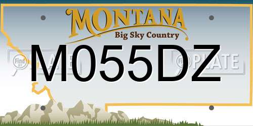 M055DZ Montana License Plate
