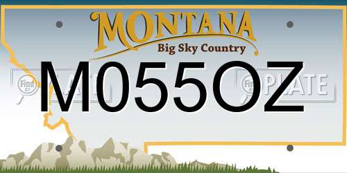 M055OZ Montana License Plate