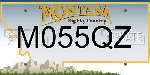 M055QZ Montana License Plate