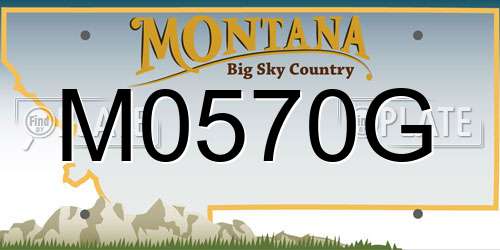 M0570G Montana License Plate