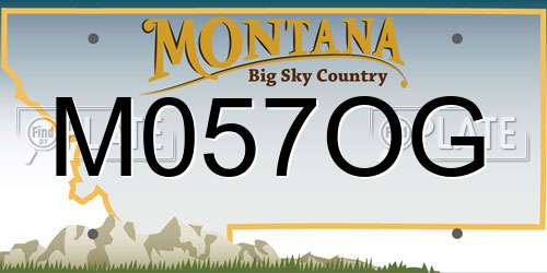 M057OG Montana License Plate