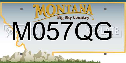 M057QG Montana License Plate