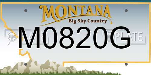 M0820G Montana License Plate