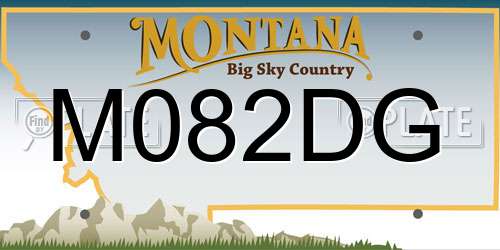 M082DG Montana License Plate