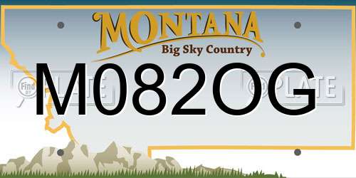 M082OG Montana License Plate