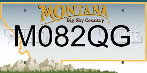 M082QG Montana License Plate