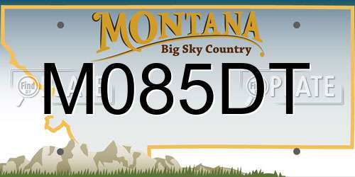 M085DT Montana License Plate