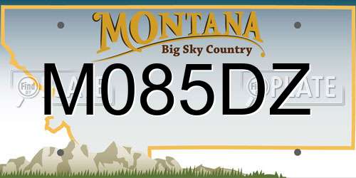 M085DZ Montana License Plate