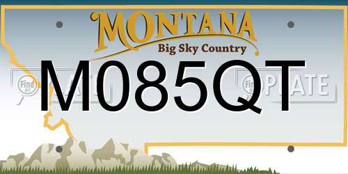 M085QT Montana License Plate