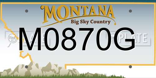 M0870G Montana License Plate