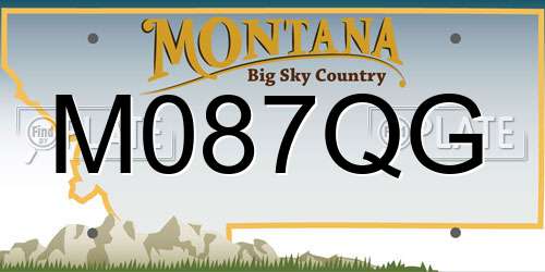 M087QG Montana License Plate