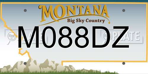 M088DZ Montana License Plate