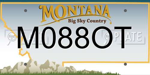 M088OT Montana License Plate