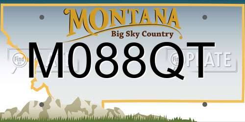 M088QT Montana License Plate