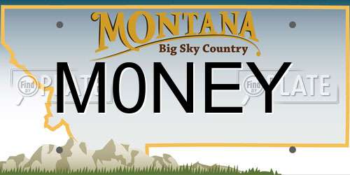 M0NEY Montana License Plate