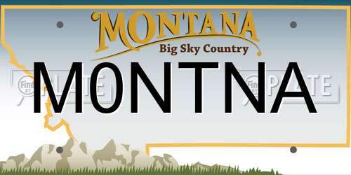 M0NTNA Montana License Plate