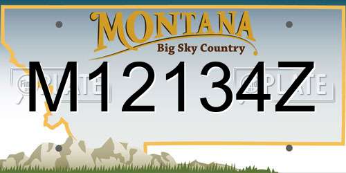 M12134Z Montana License Plate
