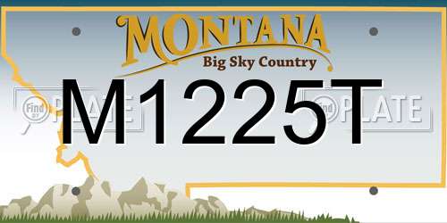M1225T Montana License Plate