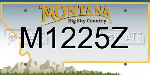 M1225Z Montana License Plate