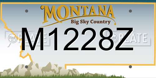 M1228Z Montana License Plate