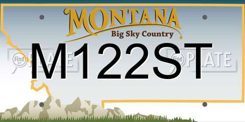 M122ST Montana License Plate