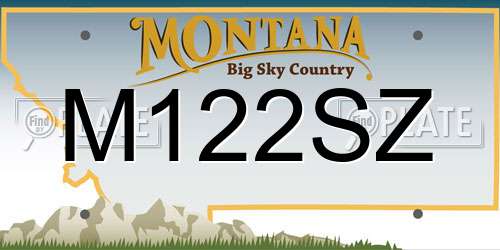 M122SZ Montana License Plate