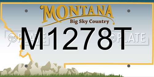 M1278T Montana License Plate
