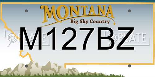 M127BZ Montana License Plate