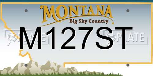 M127ST Montana License Plate