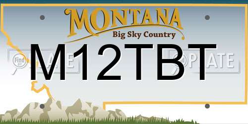 M12TBT Montana License Plate
