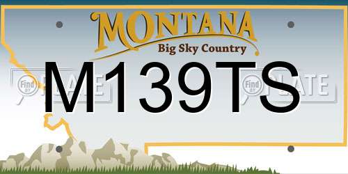 M139TS Montana License Plate